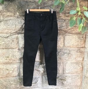 Madewell High Rise Curvy Skinny Black Jeans 30
